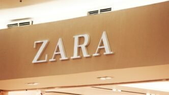 Zara signage inside building