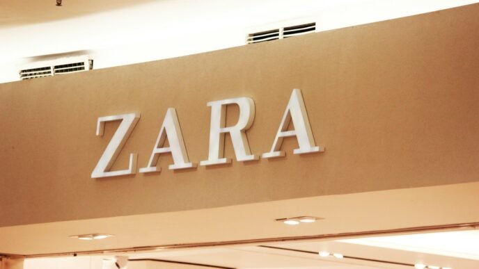 Zara signage inside building